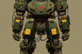 create custom mecha robot art
