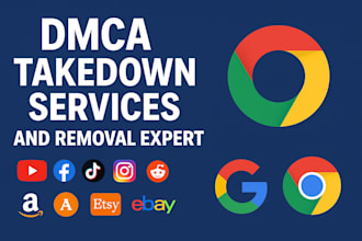 remove takedown report illegal copyright on fb yt ig reddit amazon esty by dmca