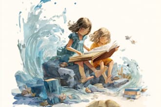 do whimsical watercolor illustration for children books