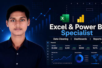 clean, format and analyze excel data using pivot tables and power bi dashboards