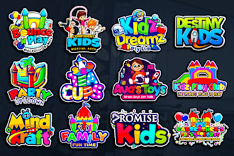 do kids, daycare, childcare, preschool, mother care and toy shop logo design
