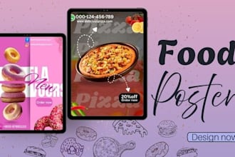 design impressive food posters