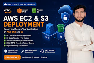 deploy and secure your application on AWS ec2 and s3