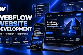 build or redesign a responsive webflow website