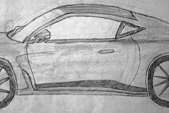 make cars and bikes drawings and illustrations