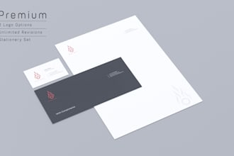 design a professional custom logo business card and stationery for startups