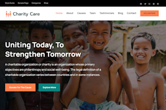 non profit website charity website 501c3 donation website wix nonprofit website