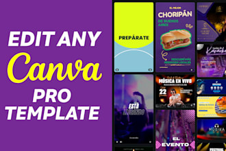 create or edit any canva pro template