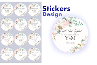 draw custom stickers in a cute cartoon style