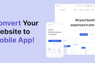 convert your website into a flutter mobile app android ios
