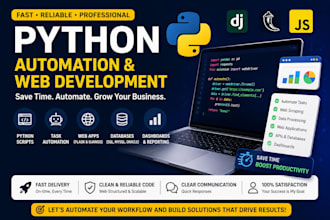 develop python scripts, automate tasks, and build web apps