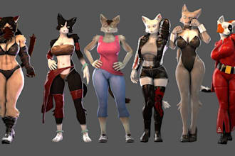 create sfm model, gmod playermodel, 3d vrchat avatar, mmd and 3d model