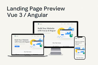 create or redesin a responsive website with vue 3 or angular