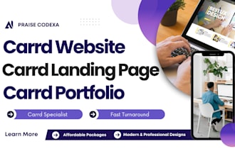 design carrd landing page, carrd website, carrd portfolio, redesign carrd site