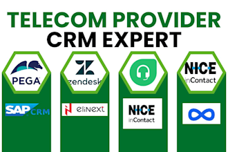 setup telecom provider crm zendesk freshdesk pega sap nice incontact hero elinex
