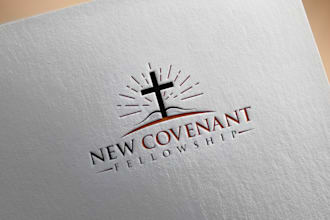 design church, religious, christian and catholic school logo