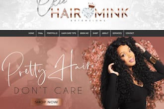 design hair extension shopify store hair extension website hair extension store