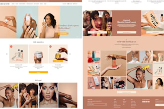 skin care website, beauty website, cosmetic shopify store spa website