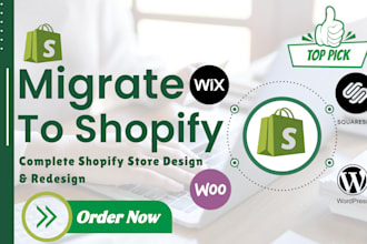 german shopify website, migrate wordpress, wix, woocommerce to shopify