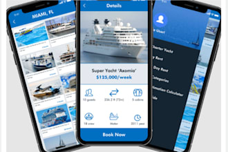 develop yacht rental app, yacht booking app, jetcar rental app, jetski website