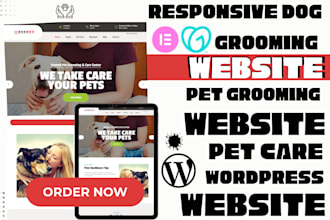 design a professional dog grooming website pet grooming website pet care website