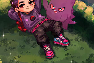 draw a cute chibi art, fanart, kawaii, oc