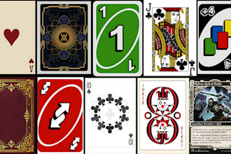 do card game design, board game design, card rule book design card game box