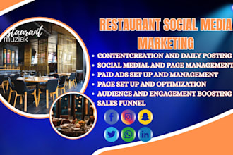 be your restaurant smm, cafe, bakery and catering social media marketing manager