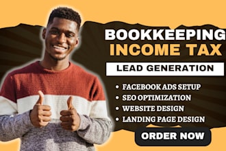 bookkeeping leads income tax leads finance website bookkeeping website tax leads
