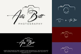 design a professional photography logo for your brand or studio