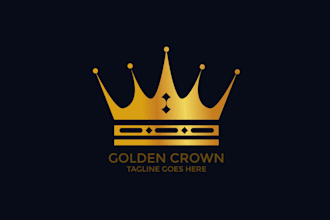 design a royal and elegant crown logo for your brand