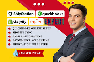 do fix shopify to quickbooks sync and automate shipstation via zapier automation