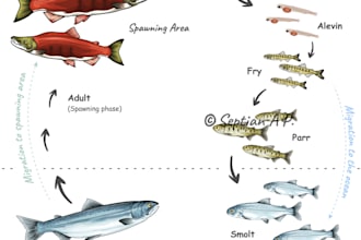 design a custom life cycle diagram for biology and science education