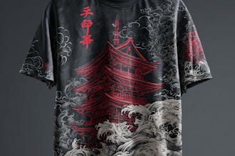 make unique tshirt design dark art japanese illustration