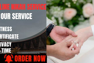 be your imam for the online nikah wedding