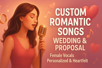 sing wedding song proposal song female vocals romantic song surprise gift song