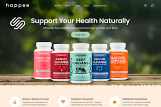 build squarespace nutraceutical website supplement website peptide nootropic