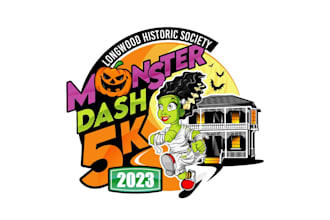 create graceful and fantastic halloween logo design