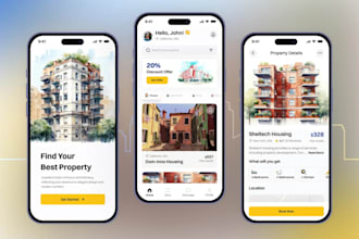 build a real estate loan app, marketplace app, ai property searching app