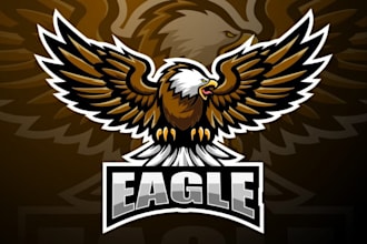 design a fierce eagle mascot logo for your team or brand