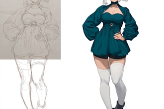 draw a awesome manga character illustration