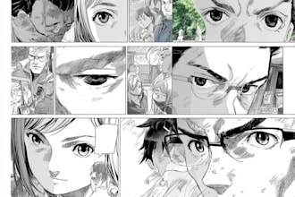 drawing comic with manga style