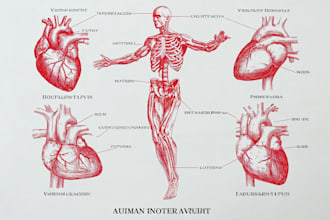 draw exercise, medical and anatomy illustrations