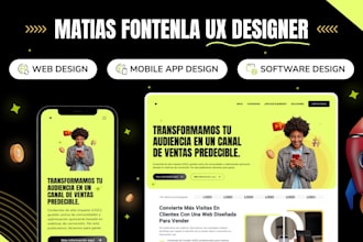 un diseño de sitio web figma personalizado, diseño UI y UX