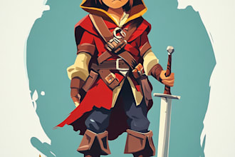 draw 2d game art military character design