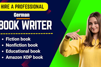 ghostwrite your german book, fiction ebook, nonfiction selfhelp educational note