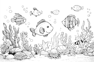 draw unique digital coloring book pages for children