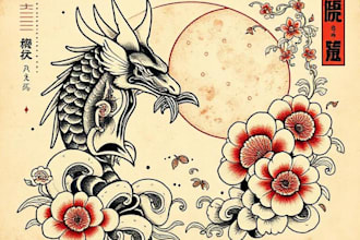 make a traditional japanese irezumi tattoo