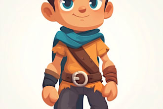 draw 2d game character illustration