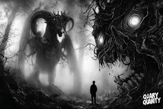 create black and white illustration